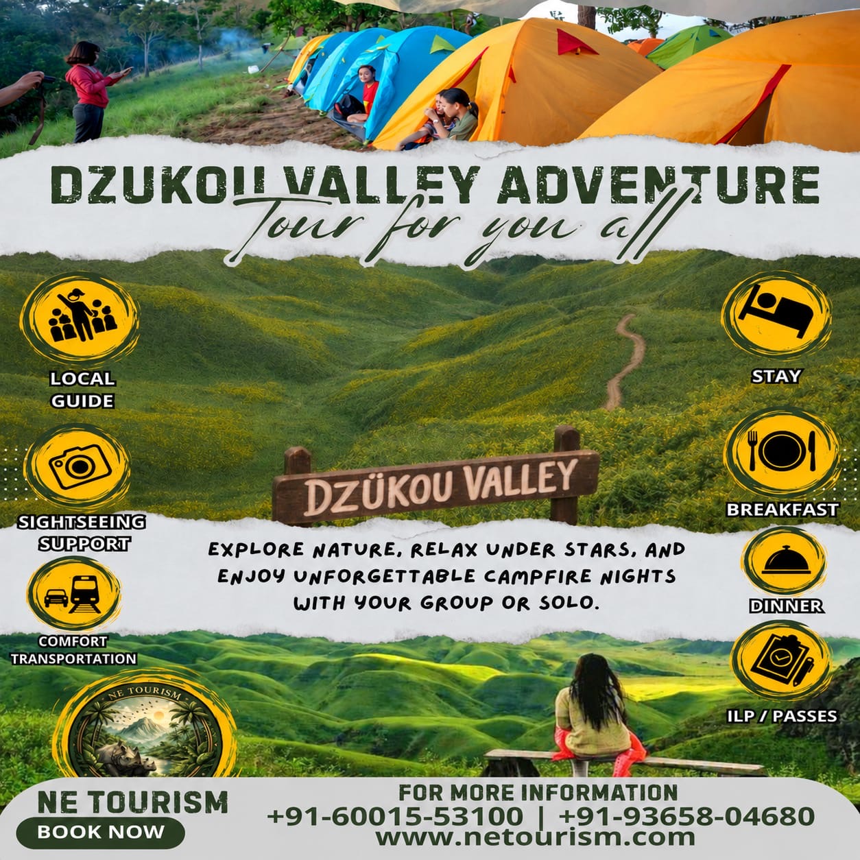 Dzükou Valley Adventure Tour Package 3 Days | 2 Nights