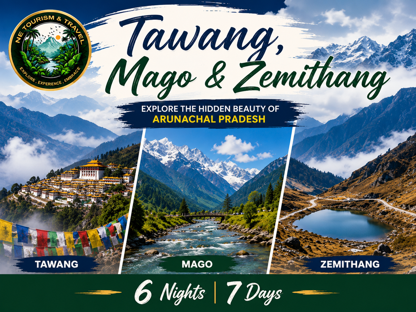 TAWANG,BUMLA PASS,MAGO,ZEMITHANG  7 Days | 6 Nights